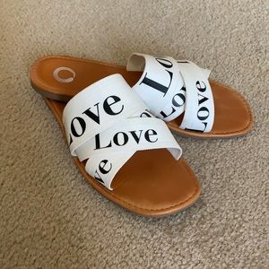 Love CrissCross Flat Slide Sandals